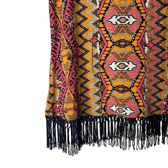 2/$30 INC International Concepts Women’s Aztec Print Fringe Cap Sleeves Small - Picture 9 of 13
